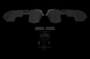 Jeep Gladiator Fender Liners - Front - Body Armor 4x4 - Light Texture Finish - Black - 2021+