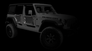 Jeep Gladiator Trail Doors - Rear - Body Armor 4x4 - Gen 3 - Black - `18-`21