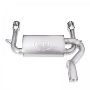 Jeep Wrangler JL Axle Back Exhaust System - Rear - Stainless Works - Factory Connect - 3.6L - 2018