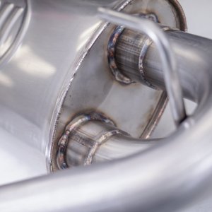 Jeep Wrangler JL Axle Back Exhaust System - Rear - Stainless Works - Factory Connect - 3.6L - 2018