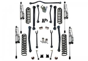 Jeep Wrangler JK Suspension Lift Kit - Front + Rear - Superlift - with REFLEX Control Arms and FOX 2.0 Reservoir Shocks - `07-`18