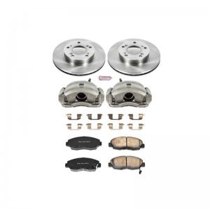 Honda Civic Brake Kit - Front - PowerStop - Autospecialty Rotors + Evolution Ceramic Pads + Replacement Calipers - `06-`11