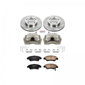 Honda Civic Brake Kit - Front - PowerStop - Autospecialty Rotors + Evolution Ceramic Pads + Non-Coated Replacement Calipers - `06-`11
