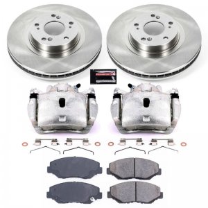 Honda Civic Brake Kit - Front - PowerStop - Autospecialty Rotors + Evolution Ceramic Pads + Replacement Calipers - `12-`15