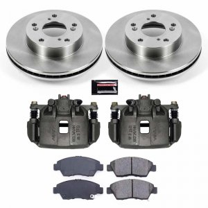 Honda Civic Brake Kit - Front - PowerStop - Autospecialty Rotors + Evolution Ceramic Pads + Non-Coated Calipers - `12-`15
