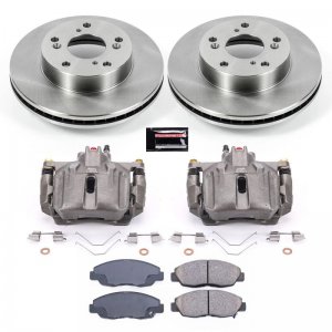 Honda Civic Brake Kit - Front - PowerStop - Autospecialty Rotors + Evolution Ceramic Pads + Replacement Calipers - `12-`15