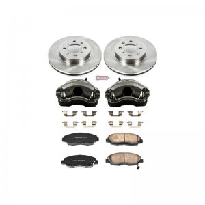 Honda Civic Brake Kit - Front - PowerStop - Autospecialty Rotors + Evolution Ceramic Pads + Non-coated Replacement Calipers - `96-`05
