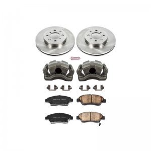 Honda Civic Brake Kit - Front - PowerStop - Autospecialty Rotors + Evolution Ceramic Pads + Replacement Calipers - `93-`95