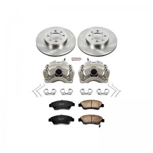 Honda Civic Brake Kit - Front - PowerStop - Autospecialty Rotors + Evolution Ceramic Pads + Non-Coated Replacement Calipers - `03-`05