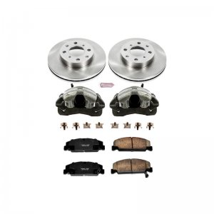 Honda Civic Brake Kit - Front - PowerStop - Autospecialty Rotors + Evolution Ceramic Pads + Replacement Calipers - `90-`00