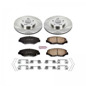 Honda Civic Brake Kit - Front - PowerStop - Autospecialty Rotors + Z17 Evolution Plus Ceramic Pads - `12-`15