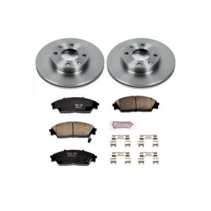 Honda Civic Brake Kit - Front - PowerStop - Autospecialty Rotors + Z17 Evolution Plus Ceramic Pads - `90-`91