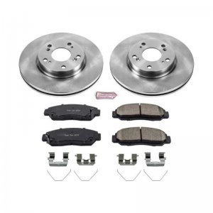 Honda Civic Brake Kit - Front - PowerStop - Autospecialty Rotors + Z17 Evolution Plus Ceramic Pads + Stainless-Steel Hardware - `12-`15