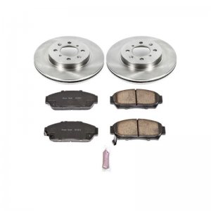 Honda Civic Brake Kit - Front - PowerStop - Autospecialty Rotors + Z17 Evolution Plus Ceramic Pads - `93-`95