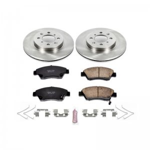 Honda Civic Brake Kit - Front - PowerStop - Autospecialty Rotors + Z17 Evolution Plus Ceramic Pads - `03-`05