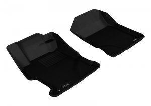 Honda Civic Floor Mat Set - Front - 3D MAXpider - Kagu - Black - `12-`13