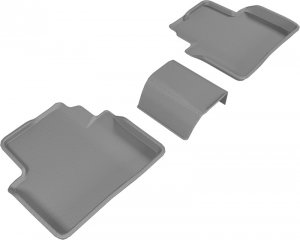 Honda Civic Floormats - Rear - 3D MAXpider - Kagu - Gray - `16-`21