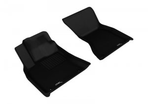 Porsche Macan Floor Mat Set - Front - 3D MAXpider - KAGU Series - Black - `14-`19