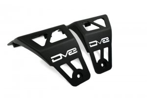 Jeep Gladiator Light Bar Mounts - Cowl/A-pillar - DV8 Offroad - Dual Pod Light Mounts - Micro-texture black - `20-`22