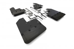 Jeep Gladiator Mud Flap - Rally Armor - UR Series - Black/Metallic Black Logo - `19-`24