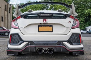 Honda Civic Mud Flap - Rally Armor - UR Black with White Logo - Black - `17-`22