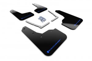 Honda Civic Mud Flap Kit - Rally Armor - UR - Black/Blue Logo - `16-`21
