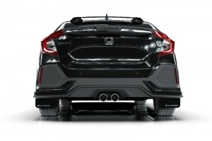 Honda Civic Mud Flap Kit - Rally Armor - UR Black with White Logo - Black - `17-`21