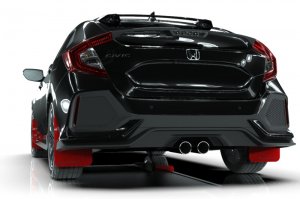 Honda Civic Mud Flap - Rally Armor - UR Mud Flap w/Black Logo - Red - `17-`21