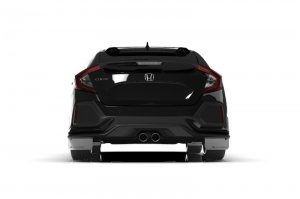Honda Civic Mud Flap Kit - Rally Armor - UR White Flap/Black Logo - White - `17-`21
