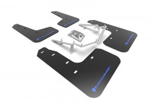 Honda Civic Mud Flap - Rally Armor - UR (Polyurethane) - Black with Blue Logo - `17-`21