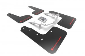 Honda Civic Mud Flap - Rally Armor - UR Black Flap/Red Logo - Black - `17-`21