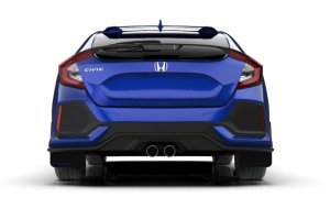 Honda Civic Mud Flap - Rally Armor - UR Black with White Logo - Black - `17-`21