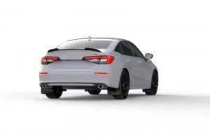 Honda Civic Mud Flap - Rally Armor - UR Black with White Logo - Black - `22-`25