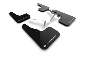 Honda Civic Mud Flap - Rally Armor - UR Black with White Logo - Black - `22-`25