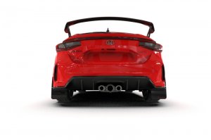Honda Civic Mud Flap - Rally Armor - Red Logo - Black - `23-`25