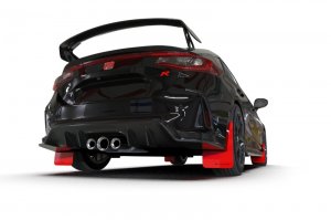 Honda Civic Mud Flap Kit - Rally Armor - Type R - Red/Black - `23-`25
