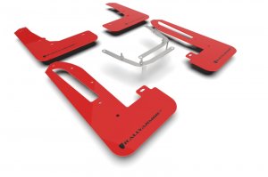 Honda Civic Mud Flap Kit - Rally Armor - Type R - Red/Black - `23-`25