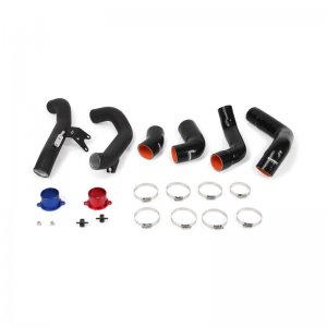 Honda Civic Performance Intercooler Pipe Kit - Mishimoto - Mishimoto Performance, Mandrel-bent aluminum piping - Wrinkle Black - 1.5T/Si - `16-`21