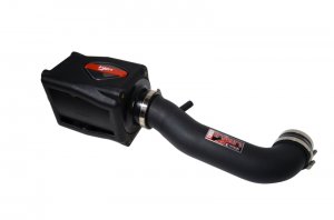 Jeep Wrangler JK Short Ram Intake - Injen - Power-Flow - Wrinkle Black - 3.6L V6 - `12-`17
