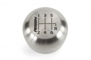 Honda Civic Shift Knob - Perrin Performance - Large - 6 Speed - Brushed Stainless Steel - `17-`18