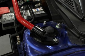 Honda Civic Strut Brace - Front - Perrin Performance - Glossy Red