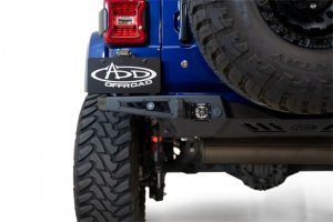 Jeep Wrangler JL Rear Bumper - Rear - Addictive Desert Designs - Stealth Fighter - Hammer Black - `18-`23