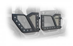 Jeep Wrangler JL Rock Door - Front - DV8 Offroad - Perforated Aluminum Mesh