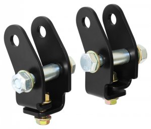 Jeep Gladiator Shock Relocation Axle Bracket Kit - Front - RockJock - Mojave - Semi-gloss black