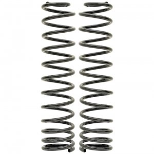 Jeep Gladiator Coil Springs - Front - RockJock - 3.5in Lift Pair - Gloss Black - Diesel Engine