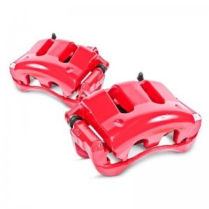 Honda Civic Brake Calipers (2) - Rear - PowerStop - Powder Coated - Red - `16-`22