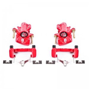 Honda Civic Calipers - Rear - PowerStop - Floating Manual Parking Brake Caliper with Bracket - Red - `92-`01