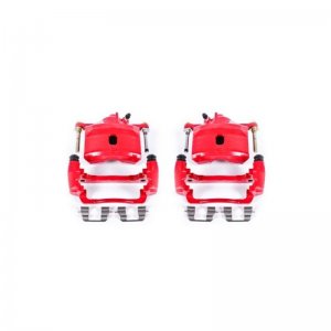 Honda Civic Brake Calipers - Front - PowerStop - Red Powder Coated - Red - `96-`11