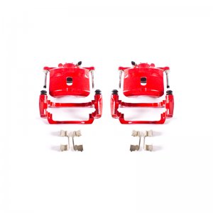 Honda Civic Caliper (2) - Front - PowerStop - Floating Caliper with Bracket - Red - `01-`05