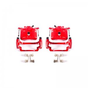 Honda Civic Caliper (2) - Front - PowerStop - Floating Caliper with Bracket - Red - `01-`05